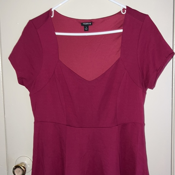 🌼FOR BUNDLE ONLY🌼Torrid Burgundy Dress - Picture 4 of 12
